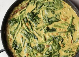 Romige kikkererwtencurry met pindakaas